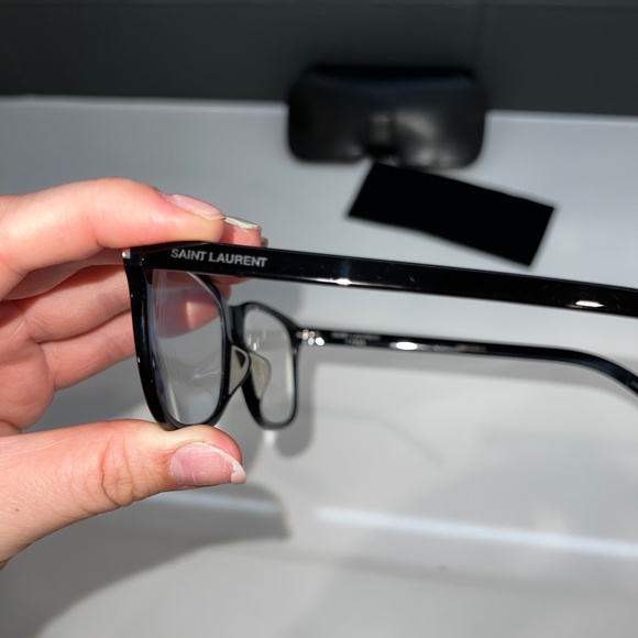 Saint Laurent Black Designer Eyeglasses - Picture 3 of 10